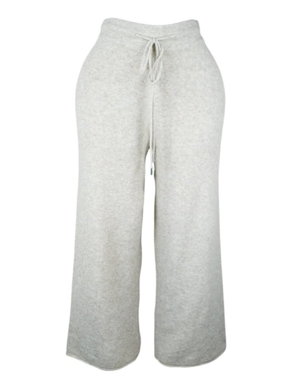 Zara Women's Citric Beige Knit High-Waist Sweat Wide-Leg Pants Size M